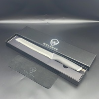 Couteau à pain dentelé de haute qualité de 8 pouces, en acier inoxydable, outil de pâtisserie, couteau à trancher le pain, emballage en boîte cadeau, logo personnalisé