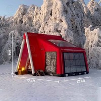 Grande Tente de Camping Gonflable de Luxe 4 Saisons pour Famille, Style Glamping