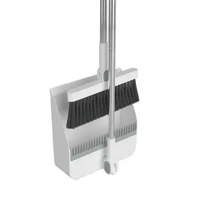 Office Home Kitchen Lobby Sweep Floor Folding Wall Mounted Broom And Dustpan Set