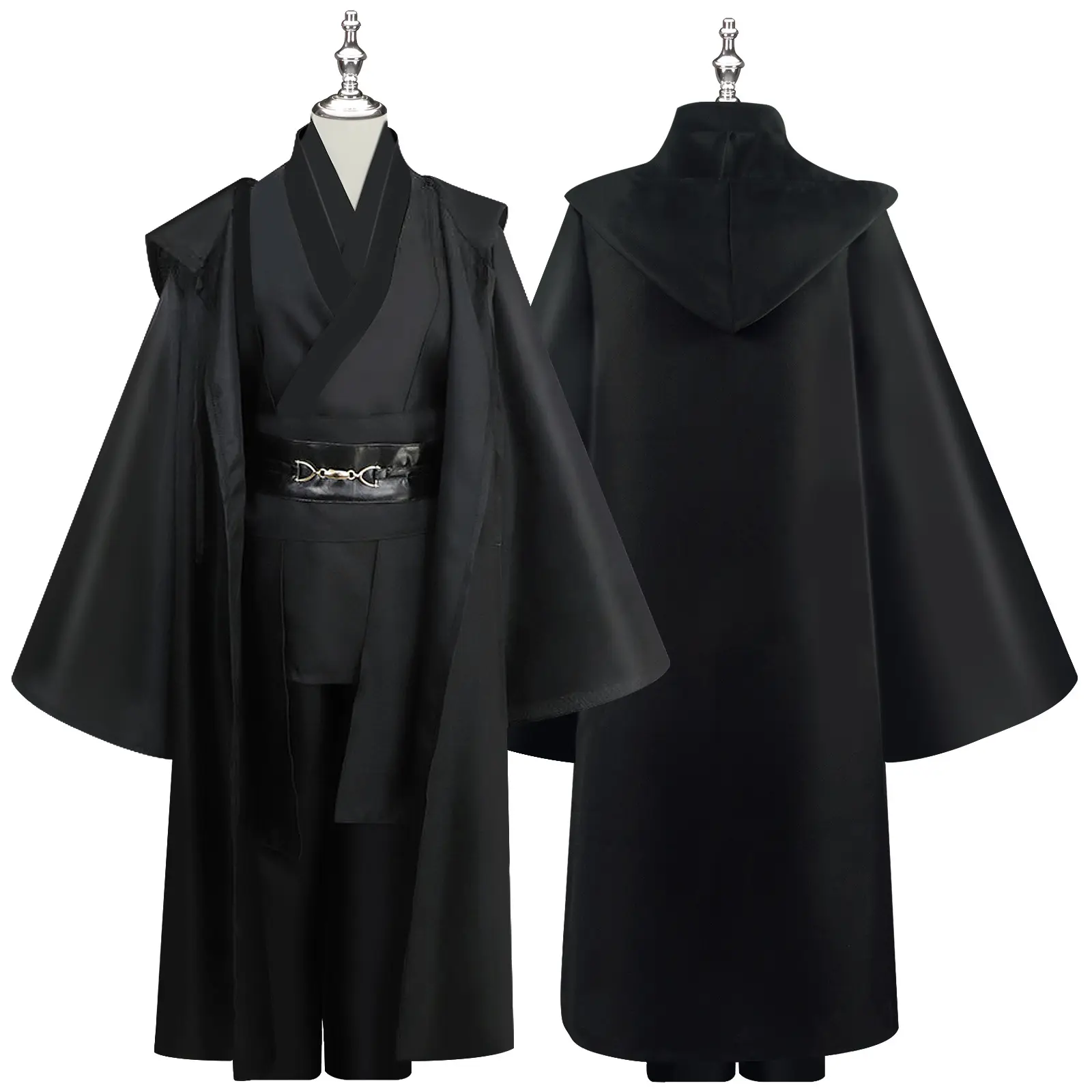 2024 Zwart En Bruin Kleur Gewaad Halloween Star-W Jedi Kostuum Anna Venus War Sith Cosplay Kostuum