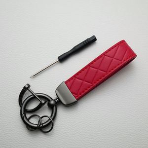 Llavero de Cuero Genuino de Lujo para Automóvil, Hebilla de Color Puro, Accesorios para Automóvil, Regalo Promocional de Moda, Anillo para Llaves - Product Image 5