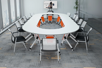 Vente en gros directe auprès des fabricants Table de formation pliable mobile moderne pour les bureaux d'entreprise pour le PDG et le personnel de bureau