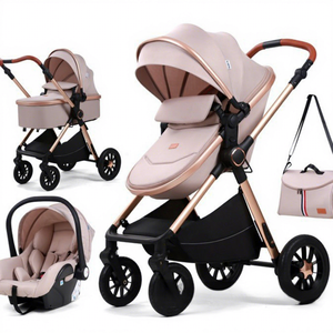 Cochecito Plegable 3 en 1 Estilo Europeo, Multifuncional con Silla <span class=keywords><strong>de</strong></span> Auto, Gran Venta - Product Image 5