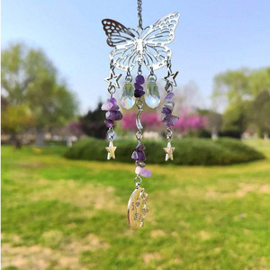 Attrape-soleil transfrontalier en cristal blanc, motif déesse de la lune, avec pendentif carillon éolien à effets de lumière et d'ombre, formes géométriques, ornement suspendu pour voiture et maison - Product Image 6