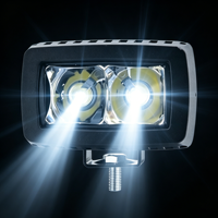 Nouvelle lampe de travail rectangulaire LED 3 pouces 6W, étanche IP68, 12-48V, 400LM, 6000K, lampe auxiliaire de conduite pour camions tout-terrain et chariots élévateurs