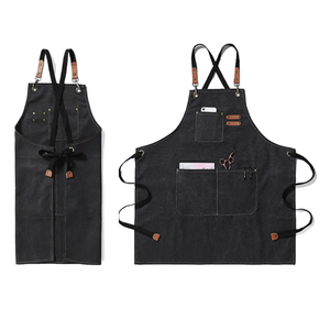Tabliers de cuisine sans manches en toile de coton pour femmes et hommes, uniforme de <span class=keywords><strong>chef</strong></span>, styliste, café/restaurant, réutilisables, écologiques - Product Image 5