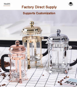 Presse à pointe française de haute qualité sur les ongles or rose résistance à la chaleur verre borosilicaté presse française cafetière - Product Image 5