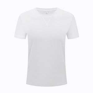 T-shirt de travail personnalisé à col rond et manches courtes, couleur unie, en coton, pour les loisirs, bleu, gris, bleu foncé, blanc, noir, kaki - Product Image 3