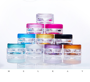 3g 5g clear small square plastic jar