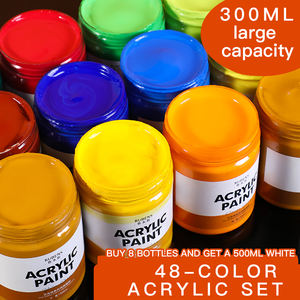 Fournitures d'art : Personnalisation privée de logos, Pigment <span class=keywords><strong>acrylique</strong></span> de haute qualité 48 couleurs, Pot individuel 300ml - Product Image 2