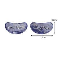 Outils de massage facial Gua Sha en quartz en forme de croissant, masque anti-âge pour les yeux, grattoir de soin de la peau, compresse de glace en jade pour le massage
