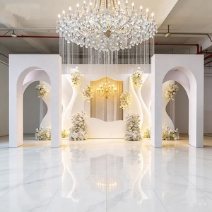 LEDA Customized Wedding Decor <b>Backdrop</b> Pvc Square Arch Event Stage Decorations Large <b>Backdrop</b> For Party Decoration - Product Image 1