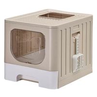 Bac à litière pour chat en acier inoxydable - Grande capacité, design durable, facile à nettoyer - Bac à litière pour chat en acier inoxydable