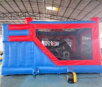 Château gonflable avec toboggan, thème héros, pour fêtes d'enfants, événements, aire de jeux extérieure