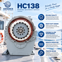 Boîte de vitesses marine SCDC Advance HC138 368HP 2500RPM, transmission robuste avec rapports 2.00-4.45 pour bateaux de pêche et bateaux de travail