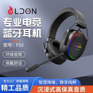Casque de jeu sans fil Ldon, Bluetooth 5.0, avec micro, pour PC, PS4, Xbox, ordinateur portable, casque de sport électronique, lumière RGB, chargement de type C - Product Image 3