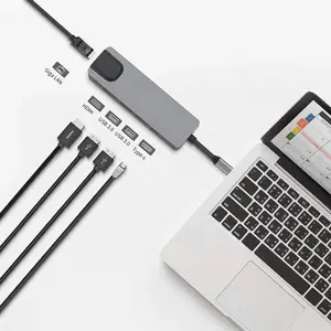 Hub USB C 5 Trong 1 Chất Lượng Cao Cho MacBook Pro Air Hub Nguồn USB Bộ Chuyển Đổi Hub USB 3.0 Bộ Chuyển Đổi