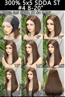 Peluca de Cabello Humano Vietnamita Estilo Bob |   Peluca de encaje frontal de longitud media |   Cabello Natural Liso Doble Trama SDD para Mujer