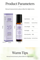 Mélange d'huiles essentielles pures de lavande et de bois de santal 10 ml pour un bon sommeil |   Application roll-on pour la relaxation nocturne et la régénération énergétique