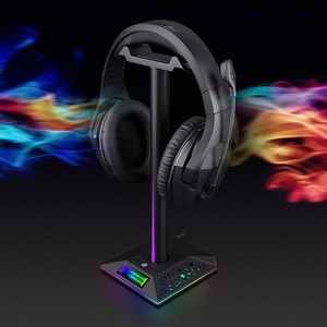 <span class=keywords><strong>Support</strong></span> <span class=keywords><strong>de</strong></span> <span class=keywords><strong>casque</strong></span> <span class=keywords><strong>de</strong></span> jeu RVB lumineux OEM 2026 avec interface <span class=keywords><strong>audio</strong></span> USB 3,5 mm et éclairage intégré - Product Image 5