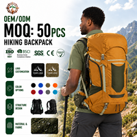 Sac à dos de randonnée imperméable de grande capacité 65L pour hommes et femmes, idéal pour l'alpinisme et le camping, avec système de dos suspendu