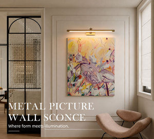 Applique murale LED rotative minimaliste en laiton pour galerie, cadre photo, salle de bain, coiffeuse, lampe de décoration intérieure - Product Image 3