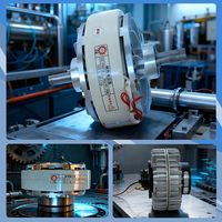 500NM DC24V Tianji Magnetic Particle Clutch Brake Rotating Torque Meter Plus Magnetic Powder Brake untuk Mesin Berat