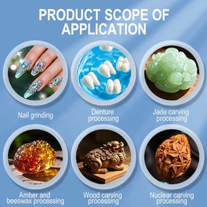 Set de Pulido de Uñas Eléctrico AT-ND-183 UP200, 45000 RPM, Profesional, en Caja de Plástico, Herramienta de Manicura y Pulido para Salón de Uñas - Product Image 6