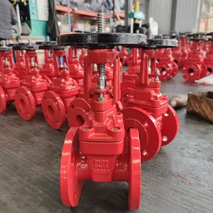 Flange Type Rising Stem Soft Seal Gate Valve DINF4 Rising Soft Seal Gate Valve Chinese Factory Flange Rubber Elastic Gate Valve