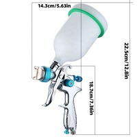 Pistolet à Air HVLP 1.4mm buse Machine gravité automatique pulvérisation de peinture 600ml capacité de tasse pour voiture apprêt pulvérisation meubles