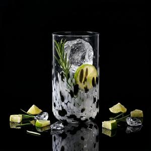 Vasos Altos Negros para Cócteles Hechos a Mano, 401-500 ml, Diseño Moderno y Lujoso para Cócteles <span class=keywords><strong>Tom</strong></span> Collins o Agua - Product Image 1