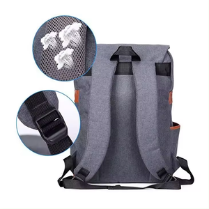 Thời Trang Ba Lô Trường Túi Phong Cách Thực Tế Nữ Ba Lô Trường Túi Bền Grey Polyester Ba Lô - Product Image 2