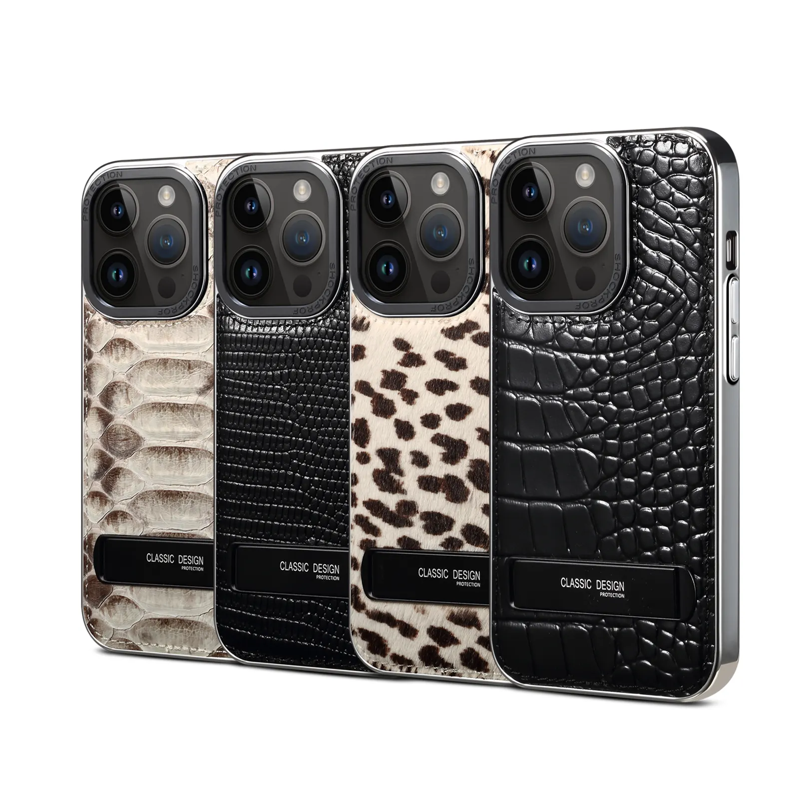 Luxus individuelles LOGO buntes echtes echtes Krokodilleder aufdruck Rinderleder Telefonetui für Iphone 11 12 13 14 15 Pro Max