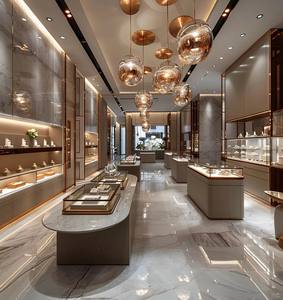 Diseño de Joyería Moderna Personalizada, Exhibidores de Joyería de Madera de Alta Calidad con Iluminación LED para Centros Comerciales - Product Image 4