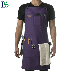 <span class=keywords><strong>Professionnel</strong></span> Ménage Salon <span class=keywords><strong>Travail</strong></span> Uniforme Sans Manches Coton Toile Bar Noir Poches <span class=keywords><strong>Tablier</strong></span> Avec Logo Personnalisé - Product Image 5