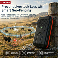 Guptomes S8-P 15000 мАч Специализированный GPS-трекер для скота, водонепроницаемый IP68, с защитой от кражи и оповещением о выходе за геозону для овец, коров, быков