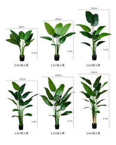 <span class=keywords><strong>Faux</strong></span> bananier artificiel réaliste, style nordique tropical, plante artificielle de 0,8m à 2,4m, grande palmier artificiel en pot pour la décoration de la maison et du bureau - Product Image 6
