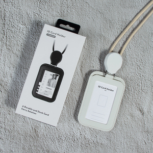 Casekey Custom <b>Lanyard</b> With ID Card Badge Holder Vertical <b>Leather</b> <b>Lanyard</b> With ID Card <b>Lanyard</b> With ID Card Badge Holder - Product Image 2