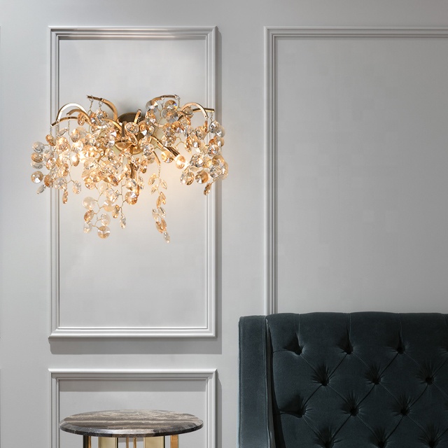Hot sell crystal light led lights for home wall lamp hotel wall lamp nordic led wall lamp