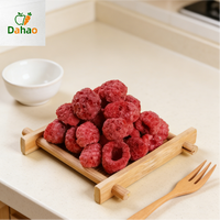 Frambuesas Liofilizadas Enteras Orgánicas al por Mayor de Fábrica, Snack Instantáneo Crujiente de Frambuesas Secas FD, 1kg, Ácido y Dulce, Sin Azúcar
