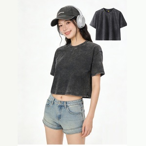 Vente en gros Printemps-Été Tissu tricoté 100% Coton 240 g/m² effet vieilli vintage, Logo personnalisé, Couleurs personnalisées, Respirant, Séchage rapide - Product Image 3