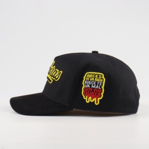 Casquettes de baseball personnalisées en coton brodé 3D de haute qualité pour hommes, avec logo brodé, 5 panneaux, pour le sport, vente en gros - Product Image 3