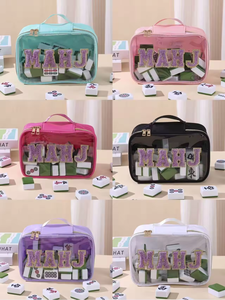 Sac à main de gros avec broderie imperméable et sac <span class=keywords><strong>Mahjong</strong></span> portable grande capacité. Convient pour ranger les tuiles de <span class=keywords><strong>Mahjong</strong></span>. - Product Image 4