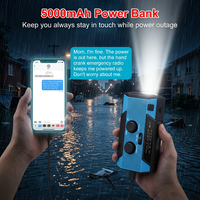 Radio AM FM WB para Cortes de Energía, Batería Interna de 5000 mAh, Alarma SOS, Luz de Lectura, Seguridad Nocturna, Uso Profesional