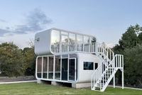 Cabane Apple luxueuse entièrement meublée avec vue panoramique en verre, insonorisée, préfabriquée, pour la construction d'hôtels de villégiature haut de gamme sur la plage