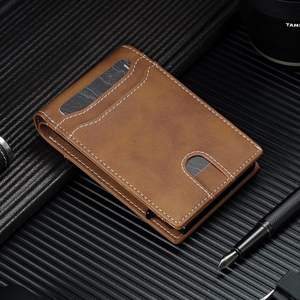 <span class=keywords><strong>ADELE</strong></span>, billetera inteligente RFID delgada para hombre, bolsillo frontal minimalista con cierre de cremallera, forro de poliéster, cierre de cremallera, regalo para hombres - Product Image 5