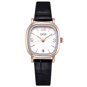 Montre classique rétro carrée pour femme, étudiante, étanche, calendrier, bracelet en cuir, quartz, offre spéciale pour les vacances - Product Image 6