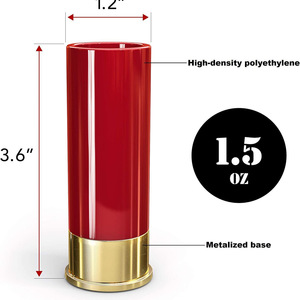 Personalizado 1,5 oz Mini Bullet Whisky Glass 12 Gauge Shot Gun Shell Vasos Barra de plástico Vasos para fiesta y celebración - Product Image 5