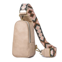 Sac de Poitrine MXM en Cuir PU, Sac Banane/Bandoulière en Polyester avec Fermeture à Boucle, Style Rétro Tendance Été, Poche Zippée, Produits en Gros