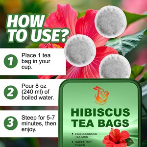 Bolsitas de Té de Hibisco de Alta Calidad, Apoyo para la Salud del Hígado y los Riñones, Sabor Agridulce con Vitamina D, Suplemento Herbal - Product Image 5